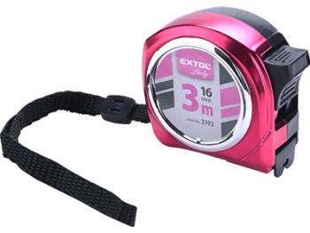 Černorůžový svinovací metr Extol Lady